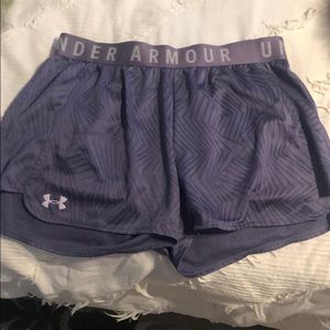 NWOT purple under armour running shorts!